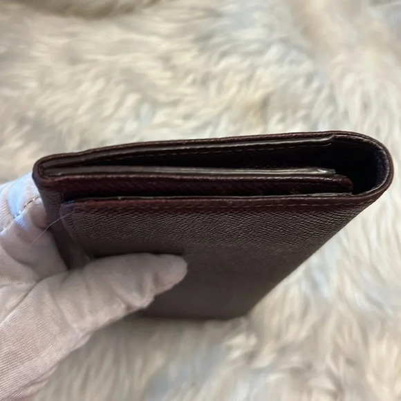 Dunhill Burgundy/Wine colored leather long bifold wallet Unisex - Picture 13 of 16